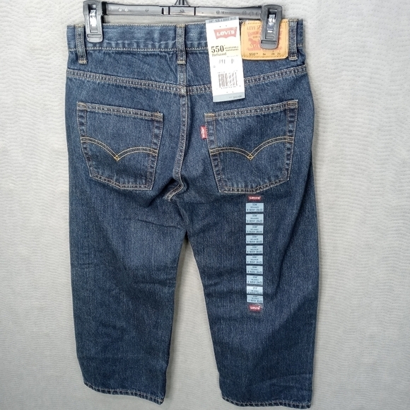 Levi's 550 Boys Jeans Relaxed Fit Tapered Leg adjustable waistband Kids size 8 H - Picture 4 of 7
